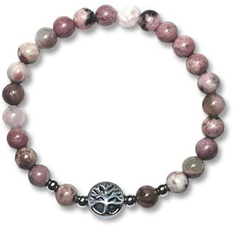 Majas Perlen Edelstein Armband Handmade aus verschiedenen Edelsteinen mit Lebensbaum aus Edelstahl Silber oder Gold - Spiritueller Schmuck - esoterisches Geschenk - personalisierbar