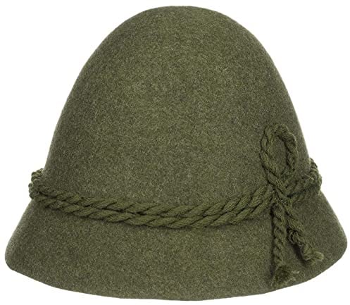Lodenhut Manufaktur Schinderhannes Trachtenhut Wollhut Wollfilzhut Wanderhut Oktoberfesthut (54 cm - Oliv)