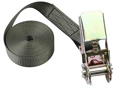 Supertool Sicherungsgurte, robuste Spanngurte mit Ratsche, Zurrkapazität 800 kg Bruchfestigkeit für Rasen-Ausrüstung, Motorrad, 1 Stück, Armeegrün, 25 mm x 10 m