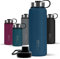 720°DGREE Edelstahl Trinkflasche 1200ml “noLimit” - Auslaufsicher, Kohlensäure geeignet, BPA-Frei - Thermosflasche, Isolierflasche mit Schraubverschluss für Sport, Fitness, Outdoor +Gratis Sportdeckel