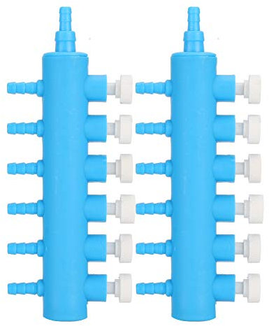 Pssopp 2 Stück Aquarium Luftverteiler Luftpumpe 6 Wege Luftpumpenzubehör