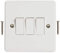 Body-Plus 3 Gang 2 Way Light Switch - White Electric Curved Edge Light Switches with Screws - 250 V A.C, 10AX Electrical Wall Light Switch for Home, Office, Industries, etc (1)