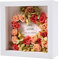3D Bilderrahmen 20x20 cm innen 6 cm Tief Box Objektrahmen mit Glasscheibe zum Befüllen für Blumen Tickets Wand Tischrahmen - Weiß