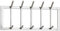 FineBuy Wandgarderobe Metall Silber 65x30x10 cm Design Flurgarderobe Stahl, Hakenleiste Wandpaneel, Garderobe Wand, Garderobenleiste Flur