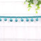 5 Yards 12mm Pompons Borte zum Basteln,Dekoband Mit Bommeln Bälle Pom Poms Fransenborte Zierband Dekoborte Nähzubehör für DIY Basteln Apparel Kleidung,Kostüme,Nähen,Dekoration,Blau