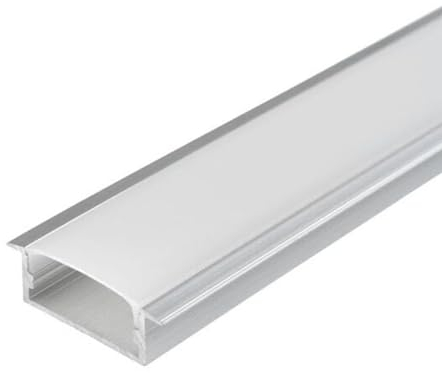 Profilé Aluminium Large Encastrable 2m pour Ruban LED - Cache Opaque Blanc - SILAMP