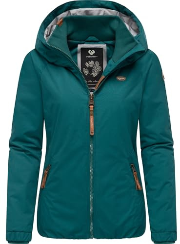 Ragwear Damen Winterjacke warmer Kurzmantel mit Kapuze Dizzie Winter Intl Dark Green22 Gr. L