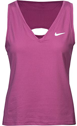 Nike Nkct DF Vctry Tank T-Shirt, Cosmic Fuchsia/Bianco, M Donna