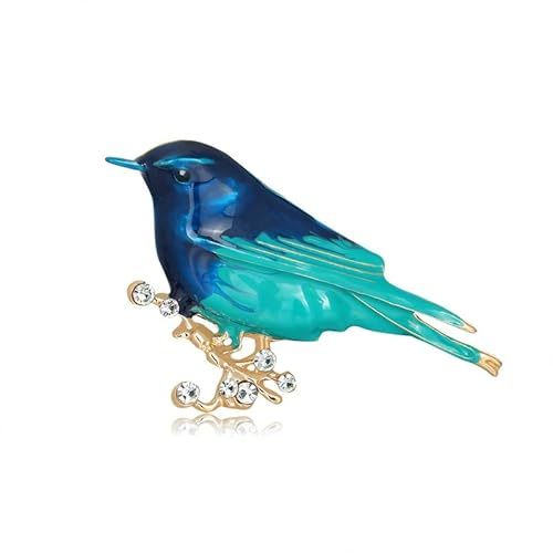 GINBLA Broche en forme d'oiseau faite à la main avec strass pour femme et fille, cadeau pour mariage, banquet, fête d'anniversaire, bal de fin d'année, Acier allié, Pas de gemme