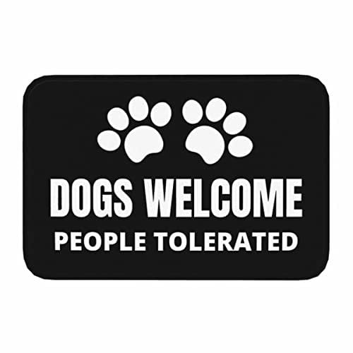 French Bulldog Pet Kitchen Carpet Dog People Tolerated Mat Entrance Door Doormat 24x16 Inch
