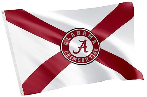 Desert Cactus Flagge der University of Alabama, Purpurrote Flut, Bama, UA, Flaggen, Banner, 100 % Polyester, für drinnen und draußen, 7,6 x 12,7 cm (Flagge Z)
