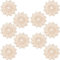 GORGECRAFT 10Stk 50mm Holz-Onlays Holzapplikationen Geschnitzte Blumen-Aufkleber Unbemalte Schnitzereien Kleine Ornamentstücke Eckkanten-Applikation Für Tür Schrank Möbel Heim-DIY-Dekorationen