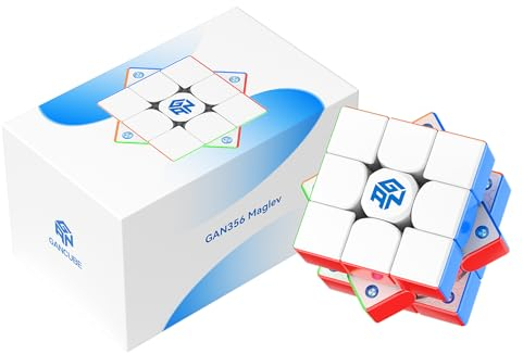 GAN356 Maglev Zauberwürfel Magnetisch 3x3, Profi SpeedCube 56cm, Magic Cube UV Coated für Kinder Erwachsene GAN356 Flagship Cube