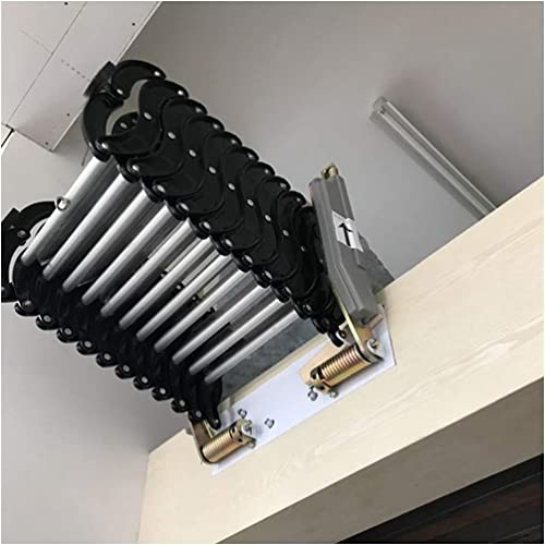 EYPKPL Attic Ladder Manual Loft Ladder Wide Tread Attic Stairs Indoor and Outdoor Attic Loft Stairs Narrow Wall Mount Loft Stairs