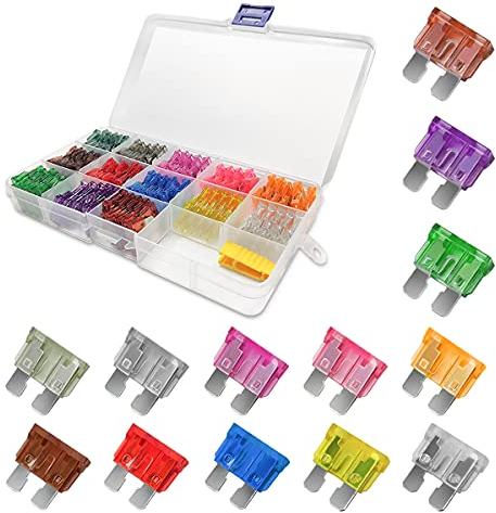 Adunsiaoto 130 Piezas Mini Fusible Estándar Coche Kit, Estándar Cuchilla Fusibles Surtido Kit con Fusibles Extractor, Fusible de Hoja con Extractor De Fusibles, Automóvil Fusible para Coche/Moto