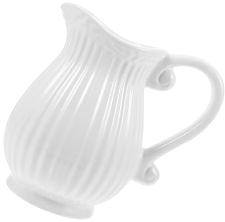 Amosfun Vase Mit Blumenkrügen Gießkanne Dekorative Blumenvase Dekorative Vasen Für Luxuszimmer Rustikale Blumenvase Milchkännchenvase Alte Vase Französisch Keramik Weiß Blumenarrangement