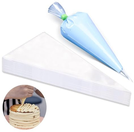 Fatiya Lot de 50 poches à douille jetables de 30,5 cm, épaisses, anti-éclatement, poches à glaçage royal, sacs de décoration de gâteaux pour cupcakes, biscuits, bruine de chocolat fondu