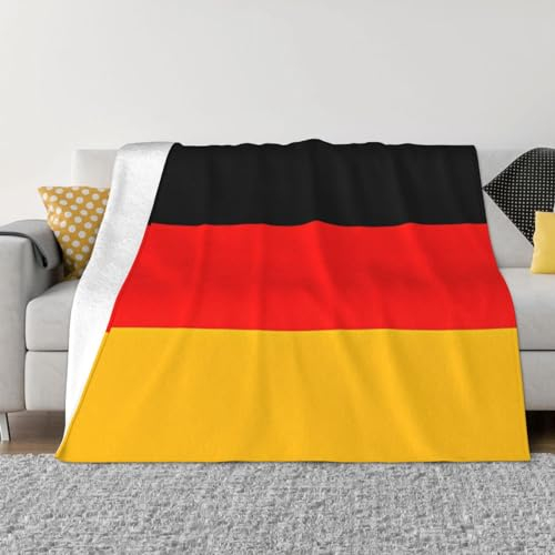KadUe Mikrofaser-Überwurfdecke mit Deutschland-Flagge, für Bett, Sofa, ultra-luxuriös, warm und gemütlich, für alle Jahreszeiten, 11309