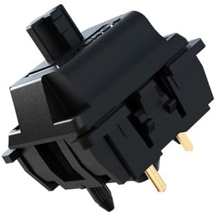 GATERON Ölkönig 3.0 vorgeschmiert Keyboard Schalter, 5-Polig 55gf Schwarz Linear Switches dreifach verbesserte Stiftschalter Compatible für MX Mechanical Keyboard(90 Stück,Schwarz)