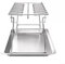 Vilgftyiet Edelstahl-Grillschale, Hühnerbein-Halter, Ständer, Hühnerflügel-Halter, Grill-Grill- und Drumstick-Rack, Grillständer, Platz für 14 Beine (2)