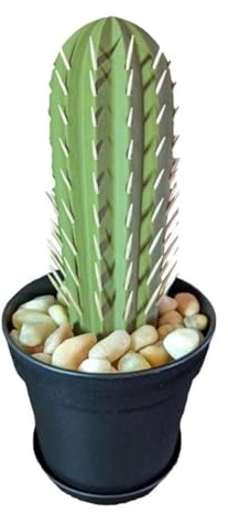 Junterone Distributeur de Cure-Dents de Cactus Support de Cure-Dents de Cactus Imprimé en 3D pour Les Personnes Qui Ne Peuvent Pas Garder Les Plantes en Vie Décor A