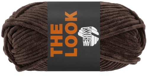 LANA GROSSA The Look | Samtig weiches und stabiles Chenillegarn | Handstrickgarn aus 100% Polyester | 100g Wolle zum Stricken & Häkeln | 120m Garn FB22