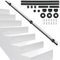 Vigevee Handlauf Treppe, Geländer Treppengeländer Innen & Außen, Metall Eisen Handlauf Schwarz, Wandhandlauf Inklusive Montagematerial, Treppe Wandhalter Haltegriff Stange für Brüstung, Balkon, 200CM