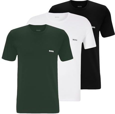 BOSS Mens TShirtRN 3P Classic Three-Pack Cotton T-Shirts