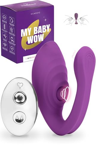 MySecretCase Sexytoysys Donna Vibratoreper Donna con Telecomando a Distanza 7 Modalità Vibrazione e 7 di Pressione Stimolatore Clitoride Femminile Sexytoysys Coppia Vibratore per Coppia Viola