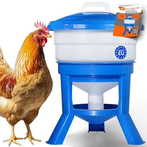 30 Liter Hühnertränke, Geflügeltränke, Tränke Hühner, Hühnerstall Zubehör, Wassertränke Hühner, Wasserspender Hühner, automatische Hühner Tränke, sehr stabile Konstruktion mit Schwimmertechnik