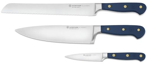 WÜSTHOF Classic Messerset mit 3 Küchenmessern, Wild Blueberry (Blau)