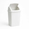 TECHZOCO Cubo basura plástico, Cubo basura apertura basculante, Papelera basculante, Basura para baño, Libre BPA, 47 cm altura x 28.5 cm ancho x 22.5 cm fondo, PP5 Plástico, Capacidad 15 Litros