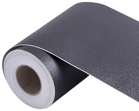CYJAZNHH Plinthe Murale Ligne de Taille, Plinthe autocollante en PVC, Bordure Murale, 5 m, Multicolore, Plusieurs hauteurs(Schwarz,20CM Height)