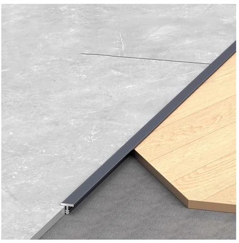 T-Profil Aluminium Ausgleichsprofil Übergangsleiste 3er-Pack 100 Cm Türstreifen Für Haustüren Einfache Montage(Gray,15.0mm/0.59in)