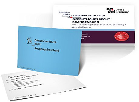 Assessor Karteikarten ÖR Brandenburg - Die verwaltungsbehördliche Entscheidung & Anwaltsklausur: Ausgangsbescheid, Widerspruchsbescheid & Anwaltsklausur (Assessor Karteikarten Brandenburg)