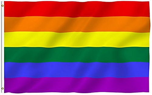 Bannière Sungpunet du drapeau arc-en-ciel, de la paix, drapeau fierté LGBT Lesbiennes, gays, bisexuels et transgenre, pour défilé et décoration intérieure, 0,9 x 1,5 m