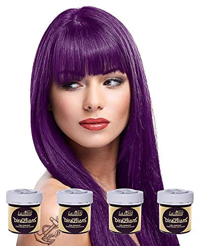 8 x La Riche Directions Semi-Permanent Hair Color 88ml Tubs - PLUM