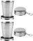 DTOL Stainless Steel Travel Folding Glass/Cup Telescopic Mug 65 ml 2 Pack