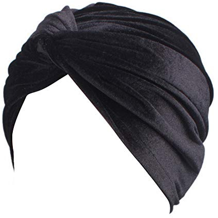 Amorar Chemotherapie Hut, Damen Twist Plissee Haar Wrap Stretch Turban Kopf Wraps Bandanas Chemo Hut Kopfbedeckung, Headwrap Elastic Headwear Samt Kopftuch Hut Beanie für Krebs