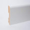 Plinthe en bois véritable avec arrondi bord avant 100 x 20 x 2.400 mm opaque blanc laqué RAL 9013