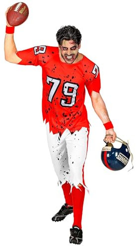 W WIDMANN MILANO Party Fashion - Kostüm Zombie American Football Player, Muskelshirt und Hose, High School Verkleidung