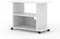 BIM Furniture TV-Ständer Yogi – Fernsehständer auf Rollen 80x60x40 cm, Niedriges Regal mit Ablagen, Moderner Fernsehständer mit Kabelloch – Weiß