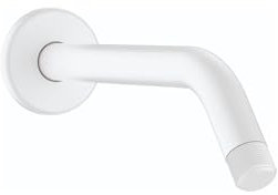 hansgrohe Extended Length 9-inch Modern Coordinating Showerarm in Matte White, for Wall Mount Showerhead, 04186703