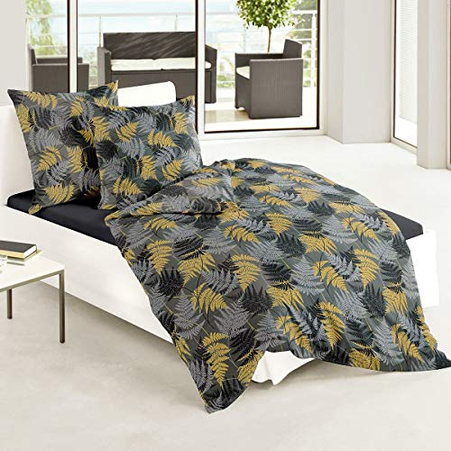 Bierbaum Mako-Satin Bettwäsche Aniak honig 1 Bettbezug 155 x 220 cm + 1 Kissenbezug 80 x 80 cm