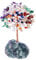 Jovivi Albero della Vita Sopramobile Decorazione in Cristallo Pietra Fengshui Ornamento Guarigione Meditazione Portafortuna Regalo-7pietre