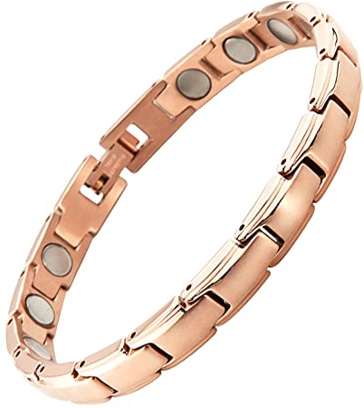 Magnetarmband DamenArthritis,Magnetarmband Magnet Gesundheit Magnetarmband Unisex (Roségold)
