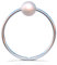 Silber Knorpel Ohrring - Dünn 20G 8mm Ring 3mm Weiß Perle - Sterling Silber Helix Piercing Schmuck