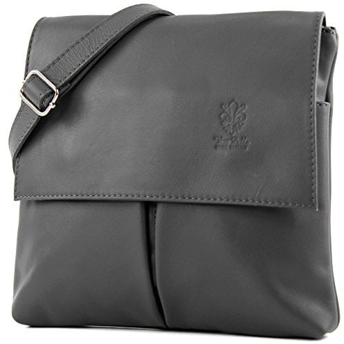 modamoda de T63 Damen Nappaleder Umhängetasche Schultertasche, handmade in Italy