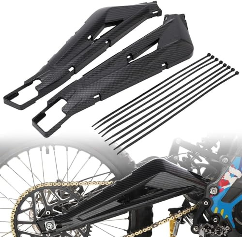 JFG RACING Motorcycle Rear Swing Arm Protector for Surron Light Bee S/X | Swing Arm Covers Guard Frame Protector for Sur-Ron Sur Ron Surron Light Bee S/X Electric Dirt Bike Carbon Fiber Pattern