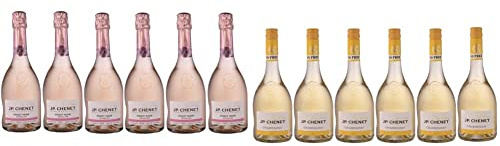 JP Chenet - So Free Sparkling Pinot Noir Vin rosé pétillant sans alcool - Sans arômes ajoutés, goût authentique - Origine : France (6 x 0.75 L) & So Free Chardonnay Vin blanc sans alcool (6 x 0.75 L)
